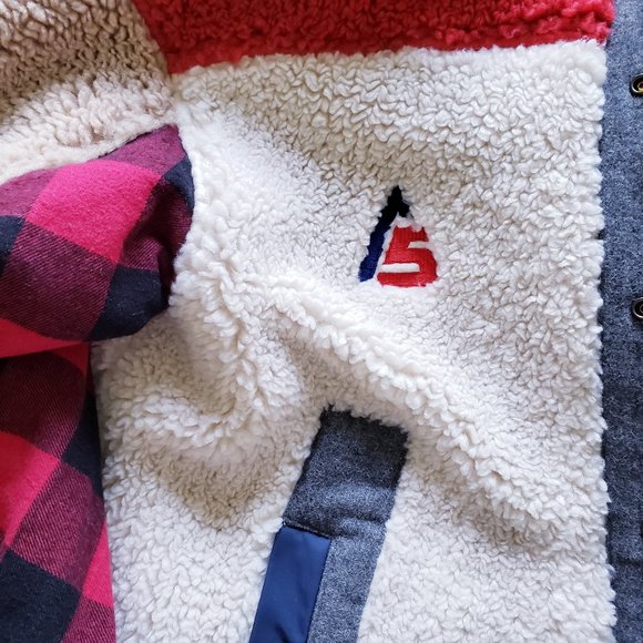 AlphaStyle Global Reversible Unisex Sherpa Coat - Picture 8 of 16